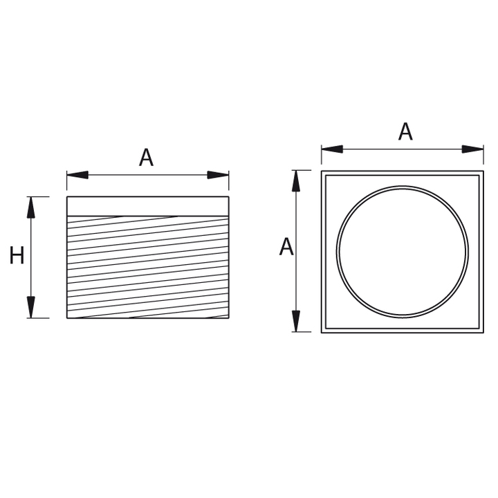 Extention element H 50 for TPE roof drain with side or vertical exit