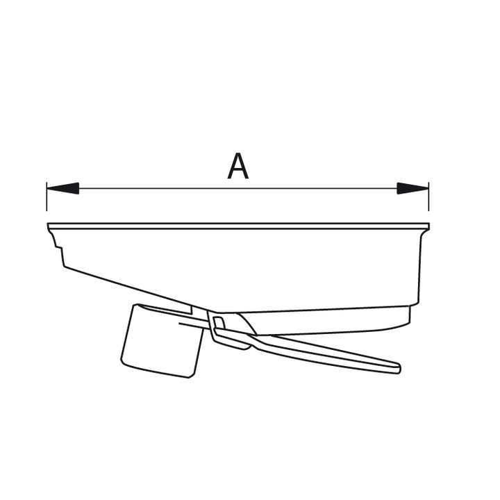 Anti-Intrusion-Klappe für Ablaufstuten seitlichem oder vertikalem Auslass - für Rohrdurchmesser 82 mm