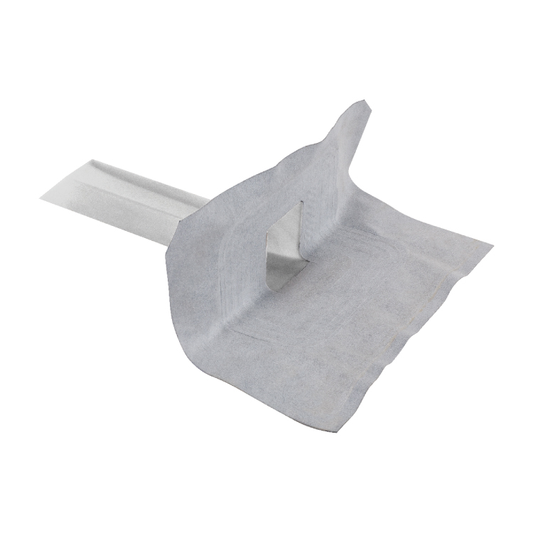 Angular liquid drain for balconies with non-woven sheet and section 57 mm X 48 mm - ivory